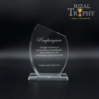 Trophy Crystal Plaque - Rizal Trophy