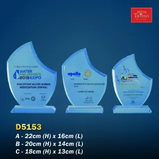 Trophy Crystal Plaque - Rizal Trophy