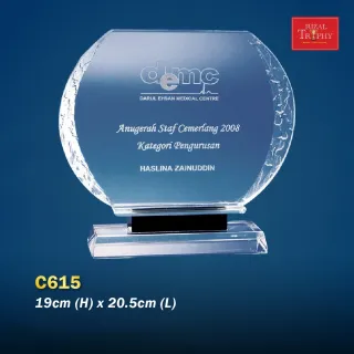 Trophy Crystal Plaque - Rizal Trophy