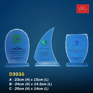 Trophy Crystal Plaque - Rizal Trophy