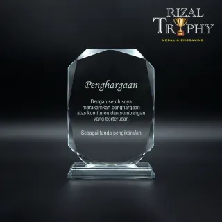 Trophy Crystal Plaque - Rizal Trophy