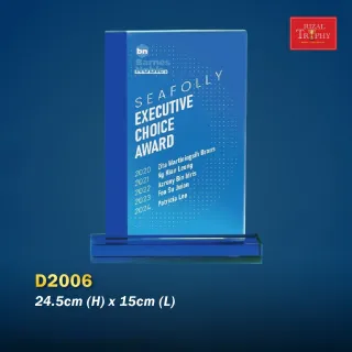 Trophy Crystal Plaque - Rizal Trophy