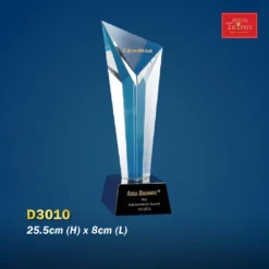 Crystal Trophy D3010