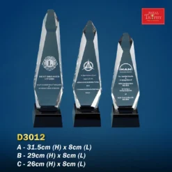 Crystal Trophy D3012